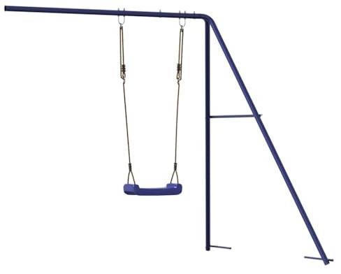 GeenYuu Toboggan balançoire pour maisonnette de Jeu Bleu en polypropylène Robuste 188x160x162 cm pour Aire de Jeu extérieur Jardin Parc Enfant activité ludique motricité
