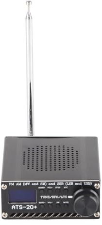 Wakects Ricevitore Radio a Banda Completa, Radio Portatile Multibanda, Scanner AM LW MW SW SSB LSB USB, Cuffia 3.5mm, Antenna BNC, Ricarica USB, Altoparlante 8 Ohm 1W per Bande Ham