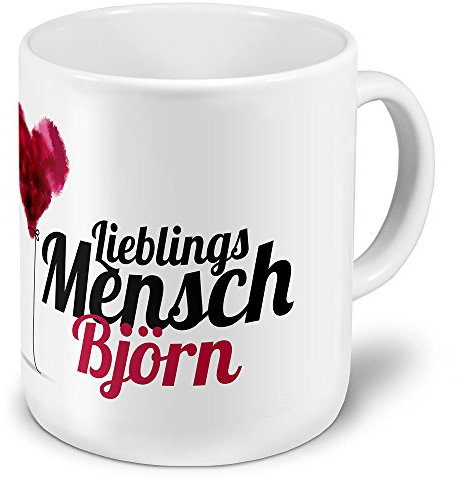 printplanet XXL Riesen-Tasse mit Namen Björn - Motiv Lieblingsmensch - Namenstasse, Kaffeebecher, Becher, Mug