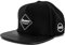 Blackskies® Amun Snapback Cap | Herren und Damen Schirm Kappe | Premium Baseball Mütze Basecap Gum Spot Brand Logo Flanell Kunstlederschirm Schwarz