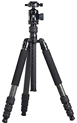 SIRUI MT-2204+MT-20 Professionelles Carbonfaser-Reisestativ mit Kugelkopf für Kameras, Stativ mit Einbeinstativ, Mittelsäule, Arca Swiss QR Platte, Max 1550mm, Max. Belastung 15KG