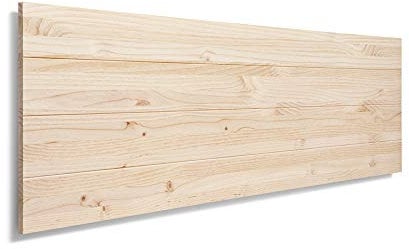 SUENOSZZZ-ESPECIALISTAS DEL DESCANSO Cabecero de Cama de Madera TREVINCA Color Crudo para Pared. Cabecero de Tablas Horizontales. Estilo Vintage, para Camas de 135