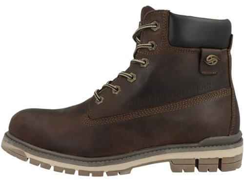 Dockers by Gerli Brown Hombre Botas de cordones Marrón oscuro EU42 cuero, suela de goma