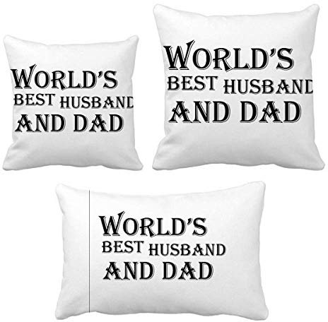 DIYthinker Beste Dad und Ehemann der Welt träumen Werfen Kissen Set Einfügen Kissen Deckel Startseite Sofa Dekor Geschenk