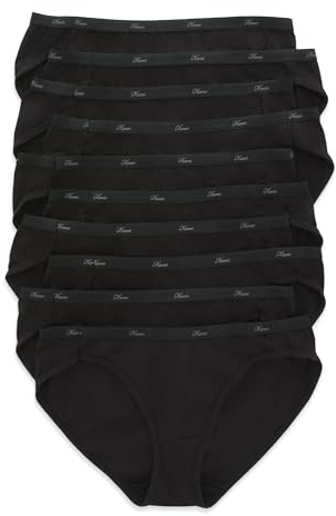 Hanes womens Cotton Brief Underwear, 10 Pack - Brief Black, US