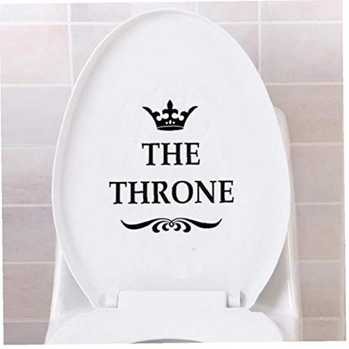 Creative vinyle TRÔNE drôle toilettes Intéressant Wall Sticker Salle de bain pour Home Décor Decal Stickers affiche d'arrière-plan