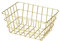 WENKO Badkorb Viana Gold, glamouröser Aufbewahrungskorb im angesagten Metall-Look in Gold, offenes Drahtdesign, hält Kosmetik, Bürste, Handtücher, etc. griffbereit, aus Metall, 18 x 25 x 12 cm