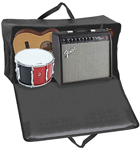 SPARES2GO Storage Bag for Musical Equipment, Stands, Speakers, Amps, etc (Black, 100L)