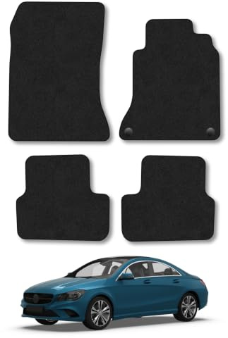 Mercedes CLA (2013-2019) Carpet Car Mats | Black Edge Trim Tailored Fit Floor Mats Full Coverage Protection Accessories Easy Clean Anti Slip Made in the UK