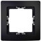 Kopp Paris Cadre de recouvrement 1 Prise, Noir Mat, 83 x 83 x 9,5 mm, Cadre pour Prises et interrupteurs, Cadre élégant en Plastique, Cadre d'interrupteur d'éclairage de qualité supérieure