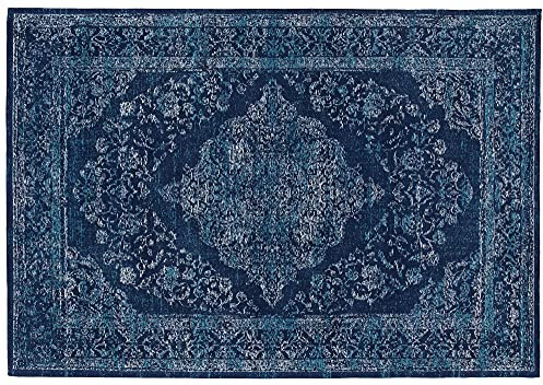 myrug Argentella 5 Night Sky, Jacquard Vintage Teppich in 80x150cm, weiche, lebendige Farben kombiniert mit der Jacquard-Technik und dem Vintage-Look, ideal für Ihr Wohnzimmer, Schlafzimmer, Flur