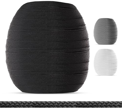 EFIXS Cordino per persiane in alluminio (diametro 1,4 mm) - colore: nero - lunghezza: da 10 a 50 metri - qui 50 metri
