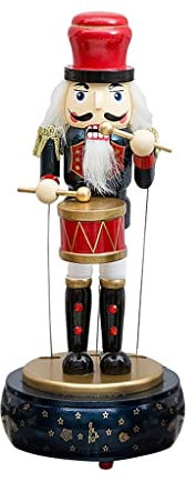 Classic Portable Music Box Music Box Indoor Christmas Wooden Nutcracker Decoration Figurine Indoor Winter Christmas Decoration Children Birthday Gifts Gifts for kids, family and friends ( Color : A )