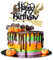 Gyufise 1Pc Magical Wizard Happy Birthday Cake Topper Harry P Inspired Cake Pick Decorations for Kids Birthday Party Harry Inspired Decorations Supplies