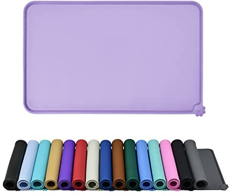 Reopet Silikon-Futtermatten für Haustiere - wasserdichte Hunde- und Katzenplatzmatten mit erhöhten Rändern - Hunde- und Katzennapfmatten - Wählen Größen