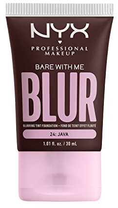 NYX Professional Makeup Weichzeichnende Foundation mit mittlerer Deckkraft und mattem Finish, Bis zu 12 Stunden Pflege und Feuchtigkeit, Mit Niacinamiden, Bare with Me, Farbe: Java, 1 x 30 ml