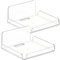 Hemobllo 2pcs Small Acrylic Wall Shelf for Security Cameras Easy Install Rack No Drill Router Storage for Monitors and Cameras