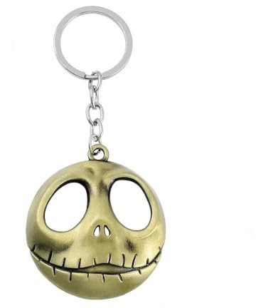 Distrigeek Porte-clés Métal Jack Skellington - L'Etrange Noël de Mr Jack - Bronze - Femme Homme