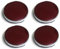 PTDecals 4X 60mm Nabendeckel Radnabenkappen Felgen mit Kohlefaser-Muster Raster-Aufkleber Aufkleber für Fahrzeug Auto Universal Radnabenabdeckung Abdeckungen (Silber ROT)