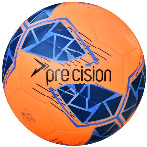 Precision Fusion FIFA Basic Training Ball, All-Weather, IMS Certified, Official, Highly Durable, 3.5mm Eva Foam, Orange, Blue, Royal, Size Ball 3