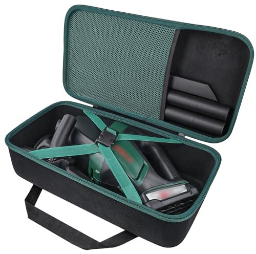 co2CREA Hart Tragbare Schutzhülle Etui Tasche für Bosch Home and Garden Akku-Handstaubsauger UniversalVac 18,Nur Tasche