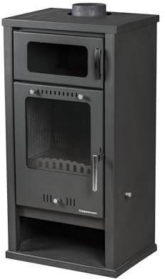 Hosseven 5025 Troy - vielseitiger Kaminofen mit Backfach, 7,79 kW; EEK: A; BImSchV Stufe 2, Holzofen, Schwedenofen