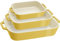 STAUB Gratins Keramik-Backformen-Set aus Steingut, rechteckig, Zitronengelb, 3-teilig