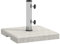 Outsunny Base de sombrilla de jardín de 25 kg para mástiles de Ø32 mm, Ø38 mm y Ø48 mm, Base de sombrilla de Granito y Acero Inoxidable con pomos Laterales y Asas, 38x38x38 cm, Gris