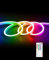 ShineBurky RGB LED Strip 5M, Flexible Neon Lichter mit Fernbedienung Und App Steuerung, IP65 Wasserdicht Neon Lichtband, für Schlafzimmer, Spielzimmer
