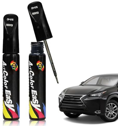 Landrain 2 Stück Auto Lackstift Schwarz Glänzend