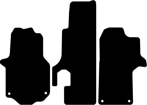 Kovvar DuoGrip Gummimatten für Volkswagen Crafter | 2017-2026 | 3-teilig | Gummioberseite 5 mm (TPE) | Ausführung: 2 Sitzer | Mit extra Standheizung im Fußboden | Konventionelle Handbremse | Passgenau