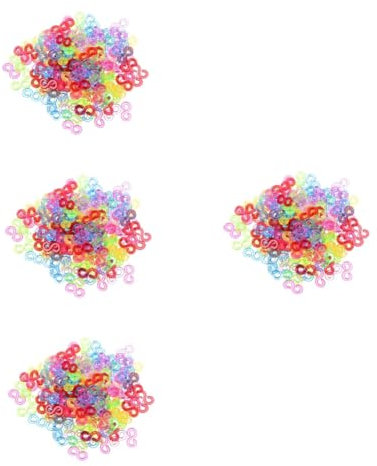 SHINEOFI 2000pcs Clips for Rubber Band Bracelet Making Clasp for Accessories and Colorful Rubber Band Bracelet Clips for Necklaces Keychains