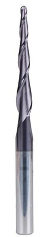 1 Stück R1.5 * D8 * 47 * 100L * 2F Wolframkarbid-Fräser Kugelkopfkegel Typ Konischer Schaftfräser 8mm Schaft CNC-Fräserwerkzeuge