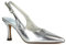 Women's Court Shoes Slingback Ladies Spointed Toe Evening Party Classic Stiletto High Heel Silver Metallic Closed Toe Pumps Size 6