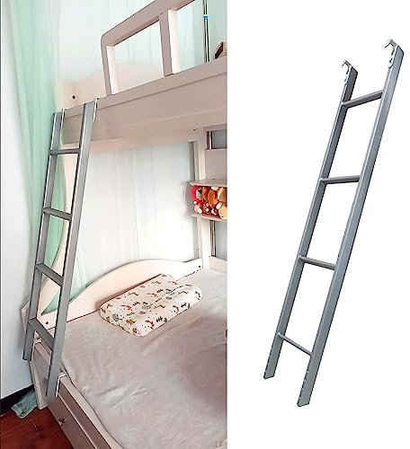 Scaletta per Letto a Castello in Metallo Scaletta da Salita Argento, Scaletta Decorativa per Letto Regolabile per Camper mansardato, Scaletta Sostitutiva per Cuccetta a 4/5 Gradini, Carico 4