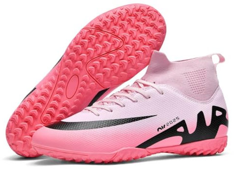 BINBINNIAO Fußballschuhe für Jungen Fußballschuhe Herren High Top Spike Microfaser Cleats Professionelle Fussballschuhe