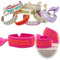 LS-LebenStil Exklusives Statement Armband Quasten besticktes Boho Canvas Webarmband (Prosecco Baby Neon Pink Orange)