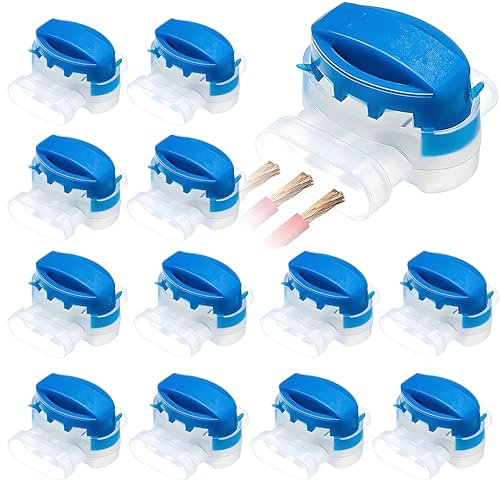 12 Pezzi Morsetti per Cavi Impermeabili con Gel,Connettori Elettrici Stagni per Robot Tagliaerba,Connettori Elettrici Impermeabili,Set di Connettori per Filo Perimetrale per Giardino e Outdoor