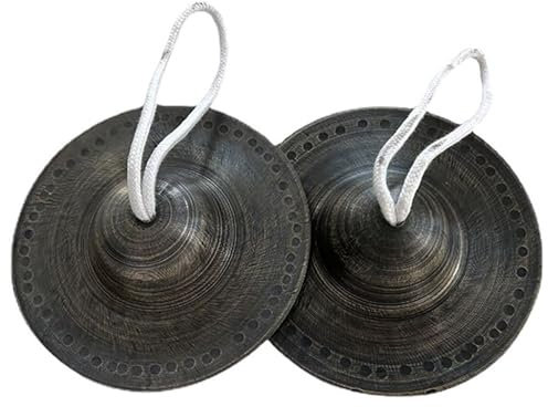 Platillos de bronce de ópera china de 8 pulgadas para tambores militares de rendimiento vintage y platillos de mano tradicionales