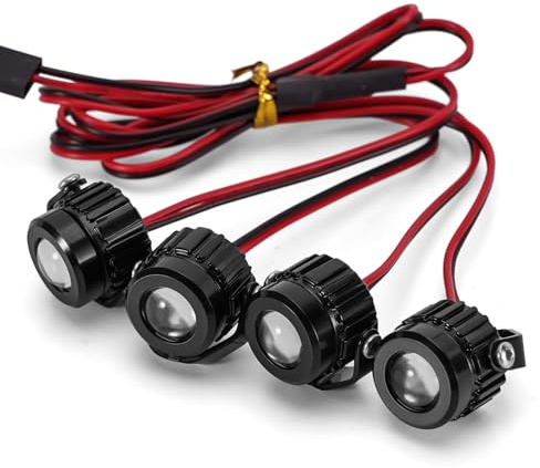 INJORA LED-Leuchten Aluminium Superhelle RC LED Beleuchtung für SCX10 TRX4 1/10 1/8 RC Crawler Upgrade