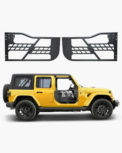 VEVOR 2 Porte Tubolari per Jeep Wrangler JK 2007-2018, Stile Caccia con Cerniere Resistenti e Chiusura OE, Porte per Jeep con Cuscinetti in Gomma e Tubo in Acciaio Temprato, Colore Nero