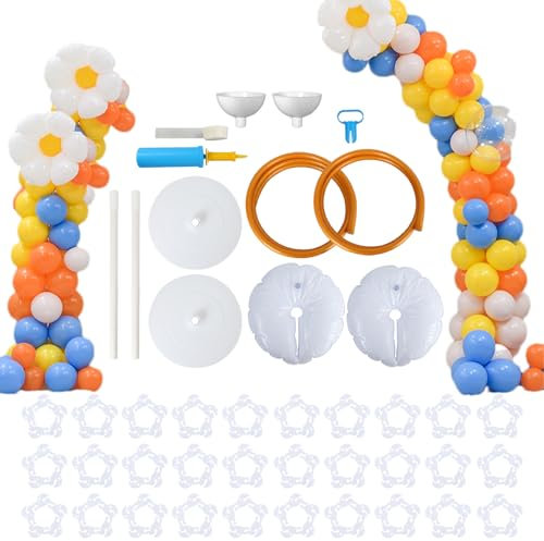Balloon Arch Stand Kit, Bendable Balloon Arch Frame, 2.5m & 1.5m High Half Arch Balloon Stand for Wedding Birthday Party Supplies Decorations
