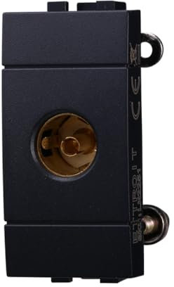 1 MODULO PRESA ANTENNA TV, NERO, COMPATIBILE CON BTICINO LIVING, PRESA CON CONNETTORE DIAMETRO 9,5MM, MODULI E FRUTTI 100% COMPATIBILI, MATERIALI DI ALTA QUALITA'