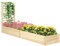 Outsunny Jardinera Exterior Grande de Madera Jardinera con Enrejado para Plantas Trepadoras y 2 Cajas de Cultivo para Terraza Patio Balcón 230x60x110 cm Madera Natural