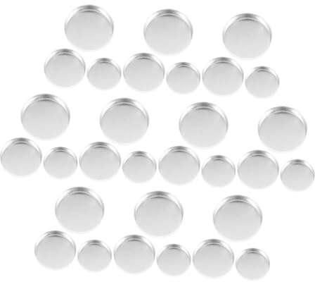 STOBAZA 30 Stück Teiliges Runde Leere Aluminium Lidschattenpans Wiederbefüllbare Kosmetikbehälter für Make up Paletten Aufbewahrung und DIY Schminkbehälter für Lidschatten Blush