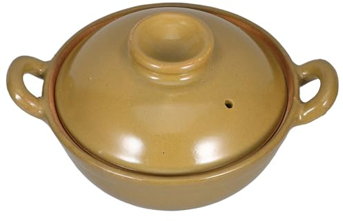 POPETPOP Casserole en Argile 500 Ml Poignée Unique, Petite Marmite Traditionnelle en Terre Cuite pour Mijoter, Cuisson Maison et Ragoût, Ustensile la Cuisine Polyvalent Antiadhésif Facile