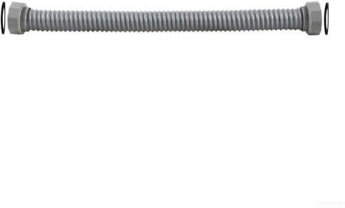 45 cm flexibles Ablaufrohr für Küchenspüle mit 45 mm G1-1/2 Zoll Schnittstelle, PP + PVC + 304 Edelstahl-Konstruktion für effiziente Entwässerung in Waschbecken, Badewannen und Waschmaschinen