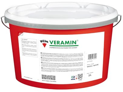 Keim Veramin Silikatfarbe Fassadenfarbe weiß Größe 5 Liter