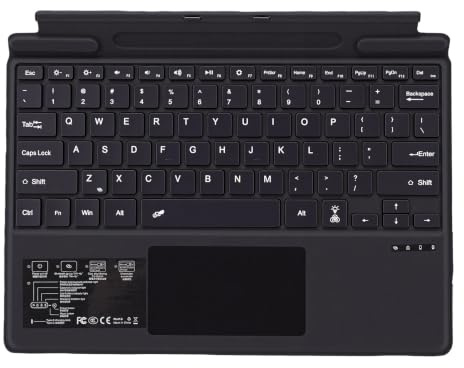 XUMIUZIY Clavier Bluetooth rétroéclairé 7 Couleurs pour Surfaces Pro 11, 10, 9, 8, X, avec pavé Tactile et Support de Stylet Magnétique