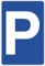 Panneau « Parking » - En aluminium/Dibond - 140 x 200 mm - 3 mm d'épaisseur